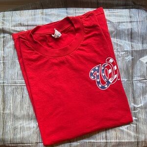 Washington Nationals Baseball Vibrant Red Graphic Tee